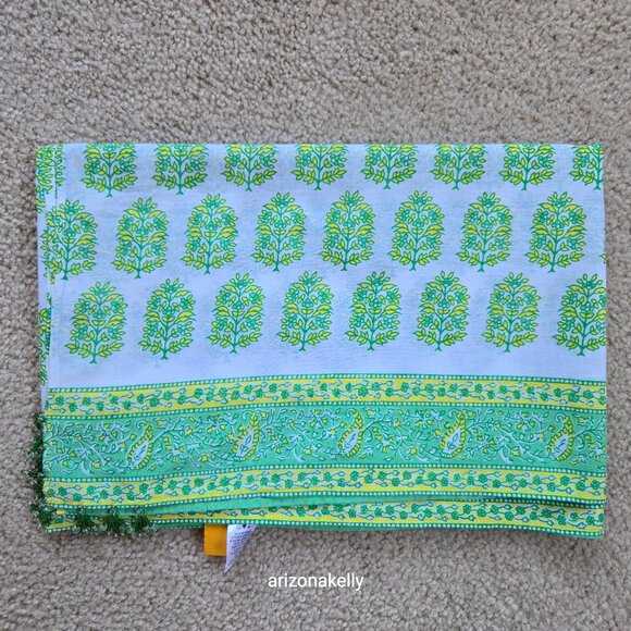 Calypso St. Barth Cotton Sarong Scarf Beads Green - Picture 15 of 15